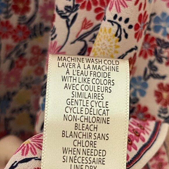 Women Colorful Girly Bloomcore Ditzy Floral Chiffon Flutter Sleeve Top XL* - Picture 13 of 13